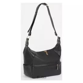 Сумка жен L79b, 30*14*21, отд на молнии, н/карман, черный