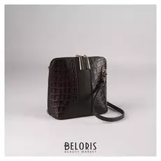 Сумка жен L80.1b, 16*8*16, отд на молнии, н/карман, регул ремень, кайман коричневый