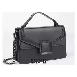 Сумка жен L-007, 23*7*14, отд на молнии, н/карман, длин ремень, черный