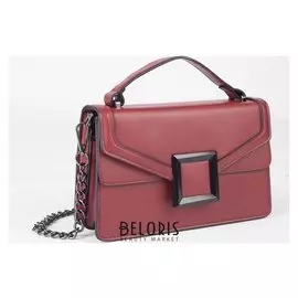 Сумка жен L-007, 23*7*14, отд на молнии, н/карман, длин ремень, красный