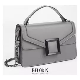 Сумка жен L-007, 23*7*14, отд на молнии, н/карман, длин ремень, серый