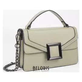 Сумка жен L-007, 23*7*14, отд на молнии, н/карман, длин ремень, зеленый