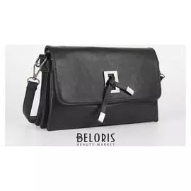 Сумка жен L- 0108, отд на молнии, н/карман, длин ремень, черный