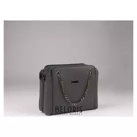 Сумка жен L-1130, 25*5*20, 2 отд на молнии, 3 н/кармана, длин ремень, серый