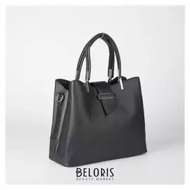 Сумка жен L- 1213, отд на молнии, н/карман, длин ремень, черный