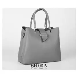 Сумка жен L- 1213, отд на молнии, н/карман, длин ремень, серый