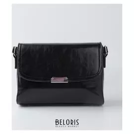 Сумка жен L-1314, 25*10*18, отд на молнии, длин ремень, черный