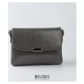 Сумка жен L-1314, 25*10*18, отд на молнии, длин ремень, серый