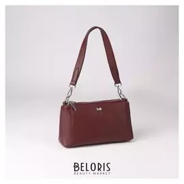 Сумка жен L-20102, 26*8*16, 3 отд на молнии, н/карман, бордовый