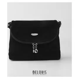 Сумка жен L-2606, 30*10*21, отд на молнии, н/карман, длин ремень, черный