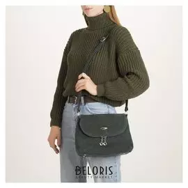 Сумка жен L-2606, 30*10*21, отд на молнии, н/карман, длин ремень, зеленый