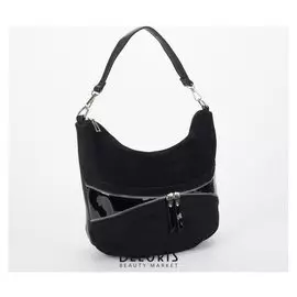 Сумка жен L-3732, 22*11*20, отд на молнии, н/карман, длинный ремень, черный