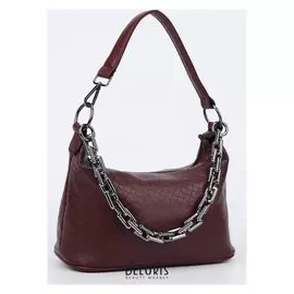 Сумка жен L-80858, 29*15*19, отд на молнии, длин ремень, н/карман, бордо