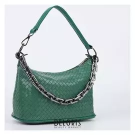 Сумка жен L-80858, 29*15*19, отд на молнии, длин ремень, н/карман, зеленый