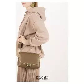 Сумка жен L-8417-7, 25*7*20, отд на молнии, длин ремень, коричневый