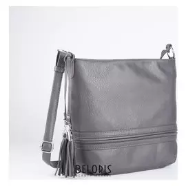 Сумка жен L-892607, 33*14*27, отд на молнии, 2 н/кармана, регул ремень, серый