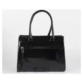 Сумка жен L- 9555-1, отд на молнии, 2 н/кармана, длин ремень, черный