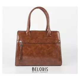 Сумка жен L- 9555-1, отд на молнии, 2 н/кармана, длин ремень, рыжий