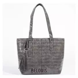 Сумка жен L-9776, 38*13*25, отд на молнии, н/карман, серый