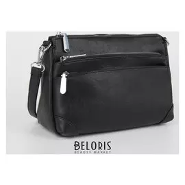 Сумка жен L-9927,27*10*18, отд на молнии, 3 н/кармана, длин ремень, черный