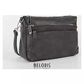 Сумка жен L-9927,27*10*18, отд на молнии, 3 н/кармана, длин ремень, серый