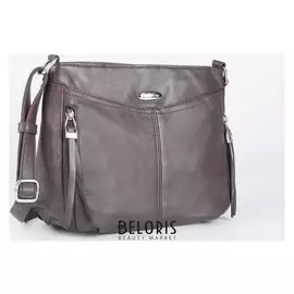 Сумка жен L-w021,30*2*20, отд на молнии, 3 н/карман, регул ремень, тем. коричневый