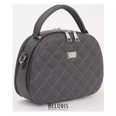 Сумка жен с1088, отд на молнии, н/карман, серый