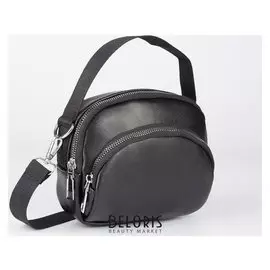 Сумка жен сири, 17*6*16, отд на молнии, длин ремень, черный