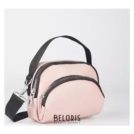 Сумка жен сири, 17*6*16, отд на молнии, длин ремень, розовый