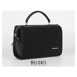 Сумка жен валенсия, 29*11*21, отд на молнии, длин ремень, черный замша