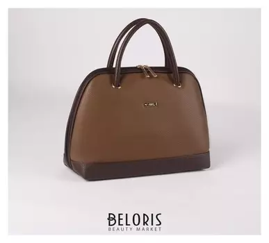 Сумка женская, 2 отдела на молнии, наружный карман, цвет светло-коричневый