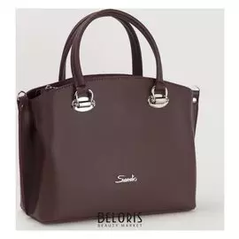 Сумка женская, 3 отдела на молнии, наружный карман, цвет бордовый