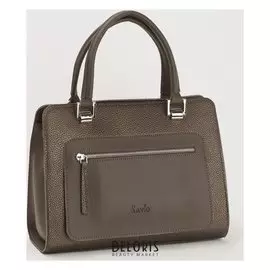 Сумка женская, 3 отдела на молнии, наружный карман, длинный ремень, цвет бронзовый