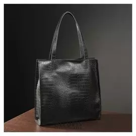 Сумка женская на молнии, 1 отдел, наружный карман, цвет чёрный