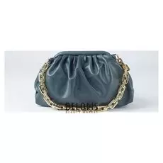 Сумка женская, отдел на фермуаре, длинный ремень, цвет синий