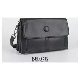 Сумка женская, отдел на клапане, 3 наружных кармана, длинный ремень, цвет синий