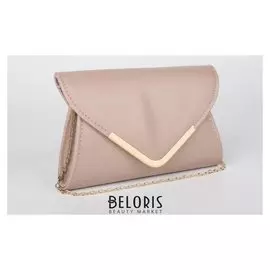 Сумка женская, отдел на клапане, длинная цепь, цвет розовый