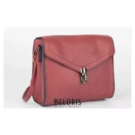 Сумка женская, отдел на клапане, длинный ремень, цвет бордовый