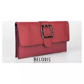 Сумка женская, отдел на клапане, длинный ремень, цвет бордовый