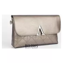 Сумка женская, отдел на клапане, длинный ремень, цвет бронзовый