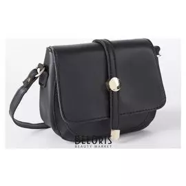 Сумка женская, отдел на клапане, длинный ремень, цвет чёрный