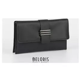 Сумка женская, отдел на клапане, длинный ремень, цвет чёрный