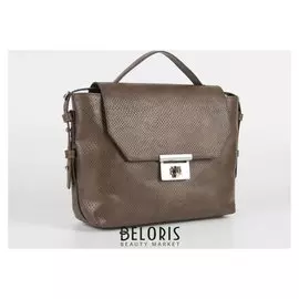 Сумка женская, отдел на клапане, длинный ремень, цвет коричневый