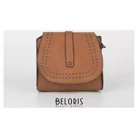 Сумка женская, отдел на клапане, длинный ремень, цвет коричневый