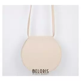 Сумка женская, отдел на клапане, длинный ремень, цвет молочный