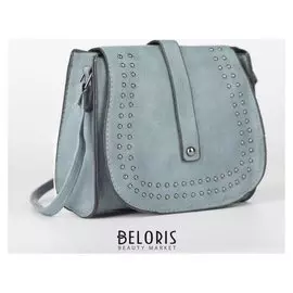 Сумка женская, отдел на клапане, длинный ремень, цвет синий