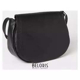 Сумка женская, отдел на клапане, наружный карман, регулируемый ремень, цвет чёрный