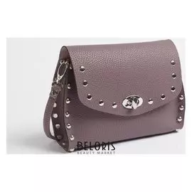 Сумка женская, отдел на клапане, наружный карман, длинный ремень, цвет сиреневый