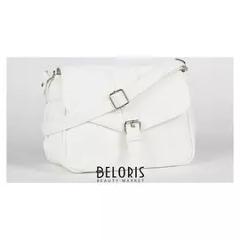 Сумка женская, отдел на клапане, наружный карман, цвет белый