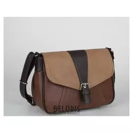 Сумка женская, отдел на клапане, наружный карман, цвет коричневый